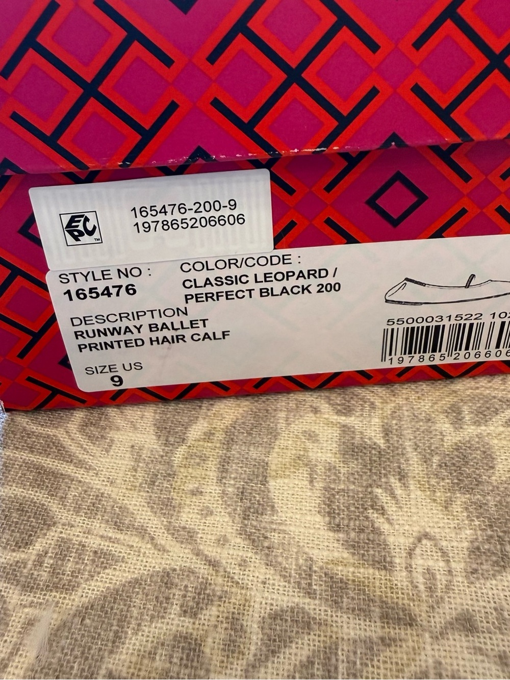 Tory Burch ✨Like New✨ Leopard Calf Hair Runway Ballet Flats size 9 - Picture 12 of 12